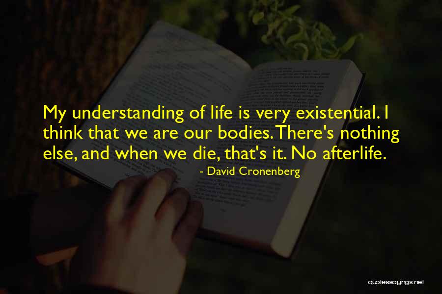 Existential Understanding Quotes By David Cronenberg