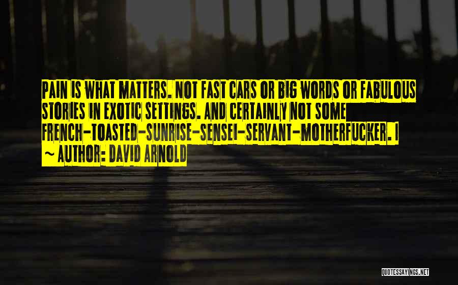 Exotic Cars Quotes By David Arnold