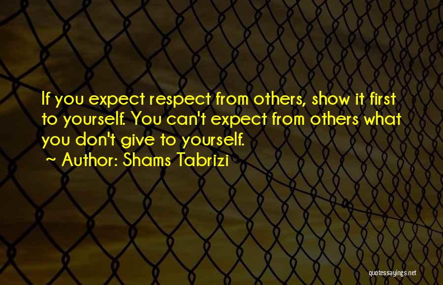 Expect What You Give Quotes By Shams Tabrizi