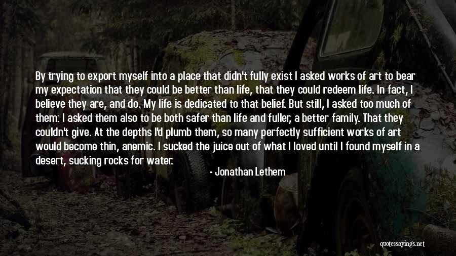 Expectation Vs Reality Quotes By Jonathan Lethem