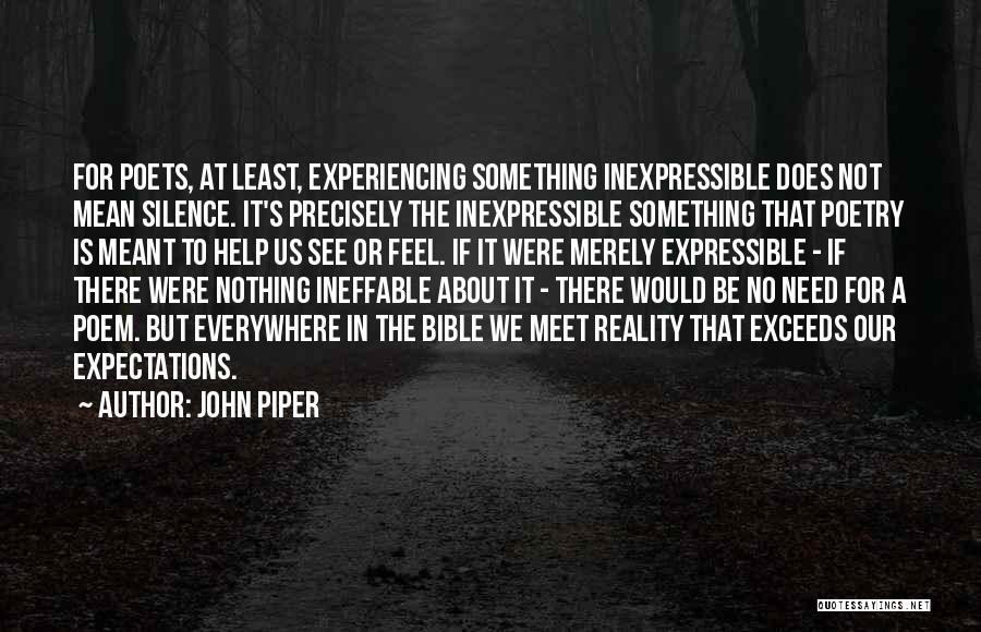 Expectations Bible Quotes By John Piper