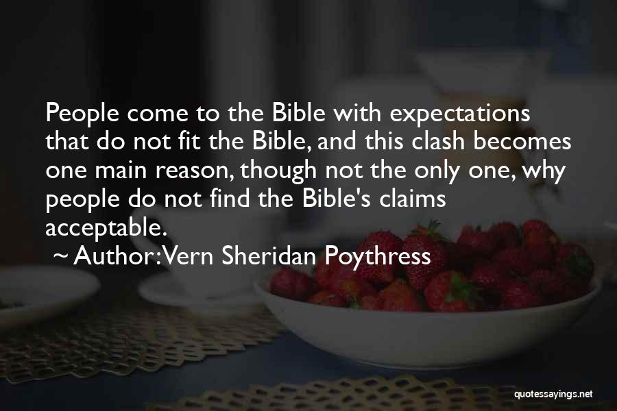 Expectations Bible Quotes By Vern Sheridan Poythress