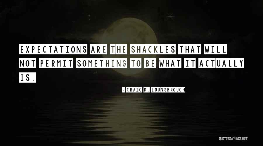 Expectations Disappointments Quotes By Craig D. Lounsbrough