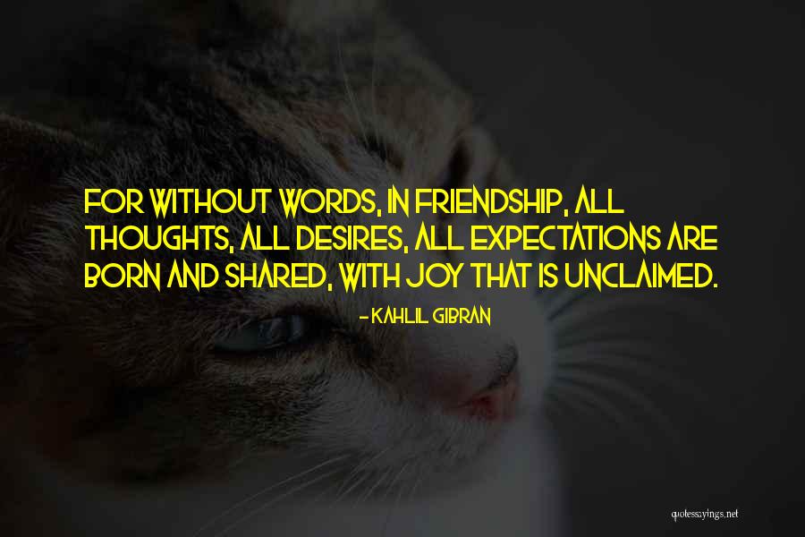 Expectations In Friendship Quotes By Kahlil Gibran