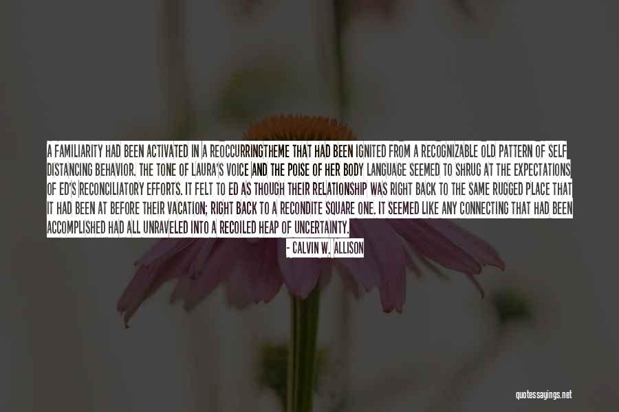 Expectations In Love Quotes By Calvin W. Allison