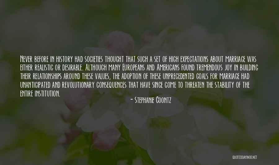 Expectations In Love Quotes By Stephanie Coontz