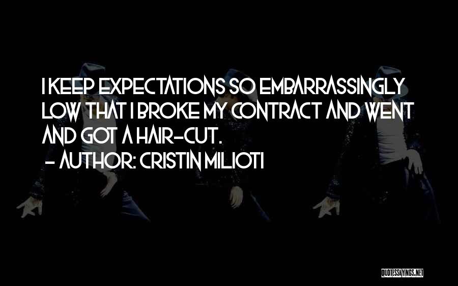 Expectations Low Quotes By Cristin Milioti