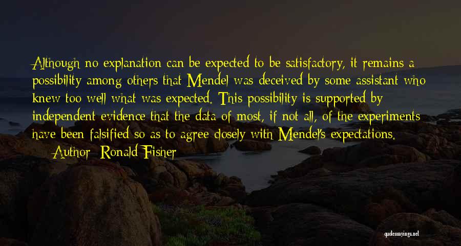 Expectations Of Others Quotes By Ronald Fisher