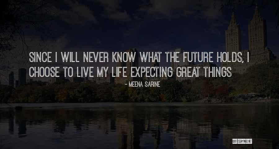 Expecting Great Things Quotes By Meena Sarine