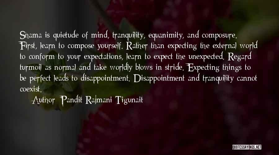 Expecting The Unexpected Quotes By Pandit Rajmani Tigunait