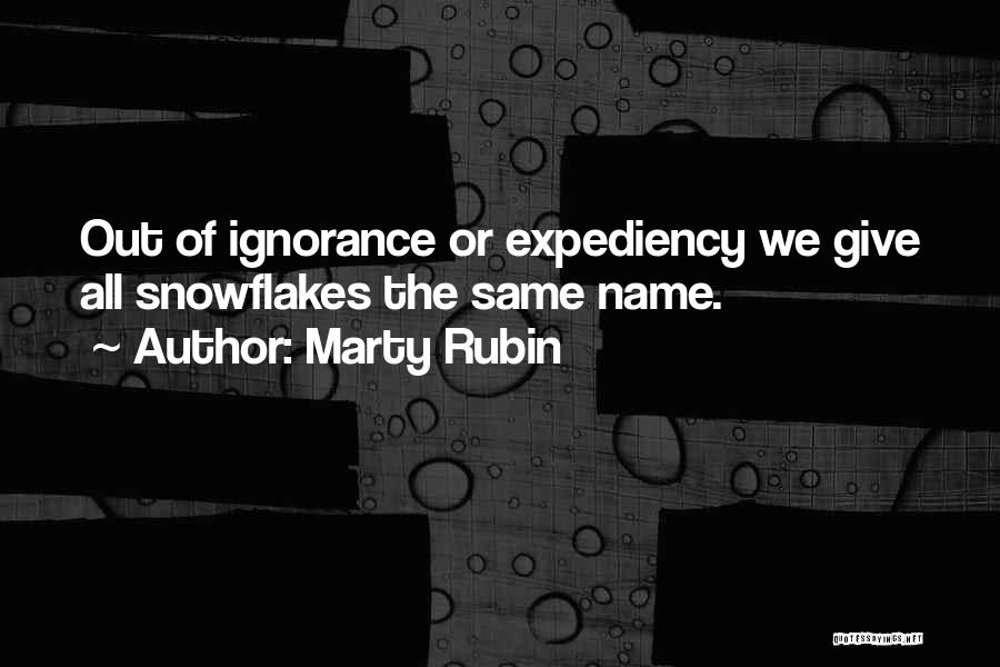 Expediency Quotes By Marty Rubin