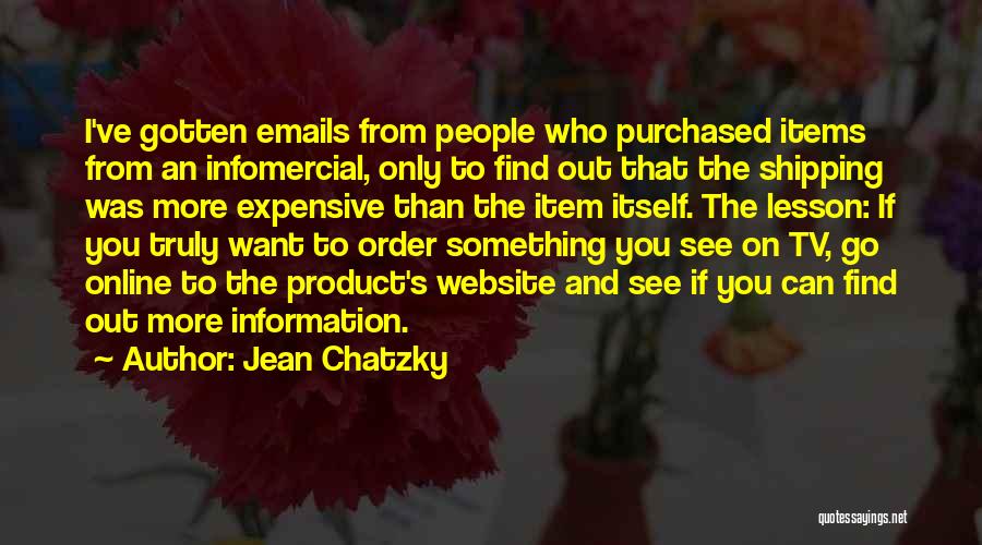 Expensive Items Quotes By Jean Chatzky