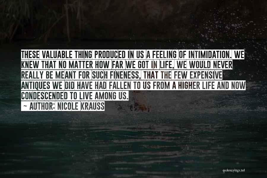 Expensive Life Quotes By Nicole Krauss