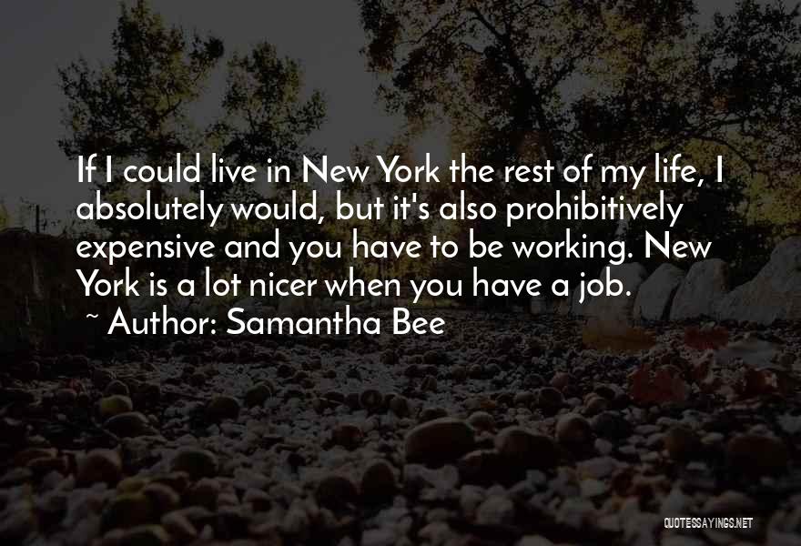 Expensive Life Quotes By Samantha Bee