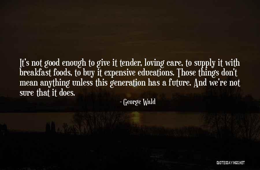 Expensive Things Quotes By George Wald