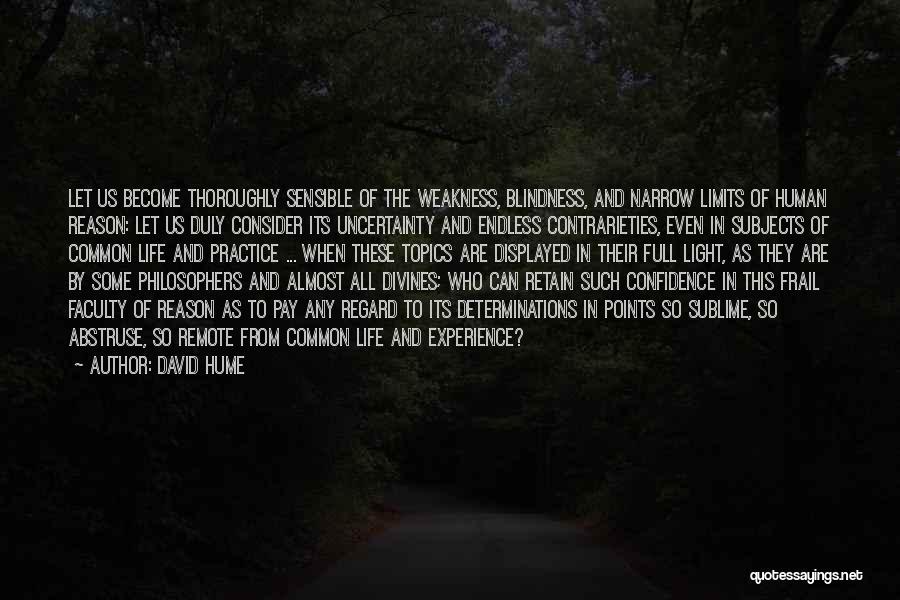 Experience And Confidence Quotes By David Hume