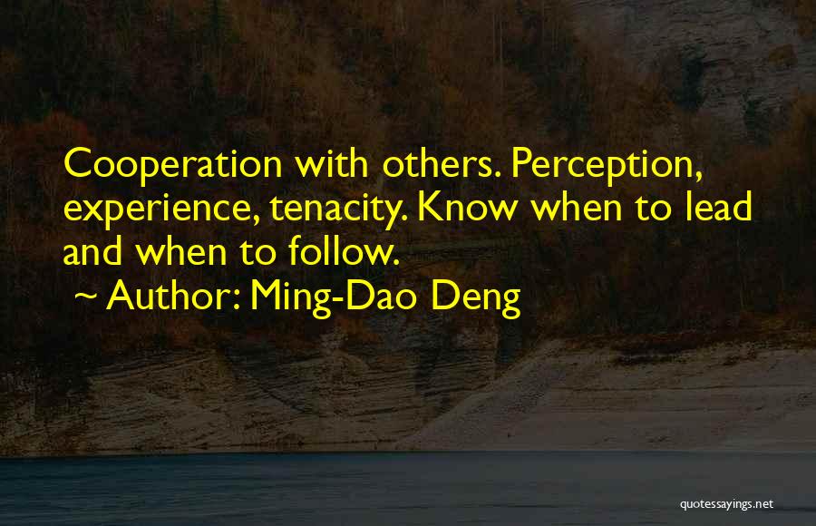 Experience And Leadership Quotes By Ming-Dao Deng