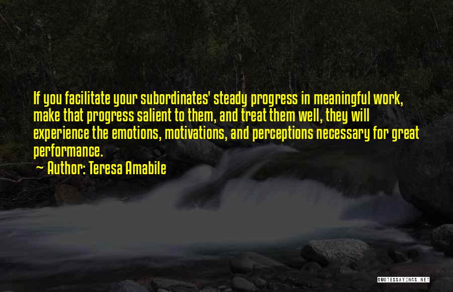 Experience And Leadership Quotes By Teresa Amabile