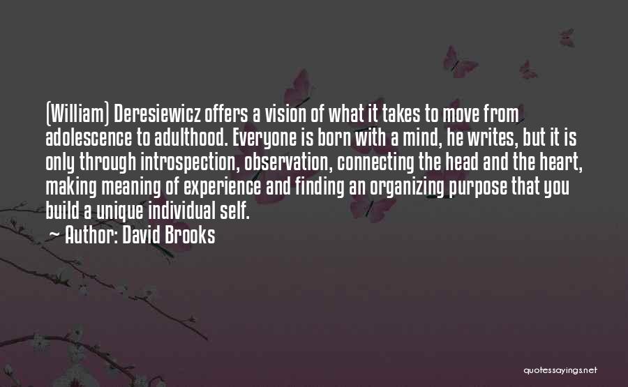 Experience And Maturity Quotes By David Brooks