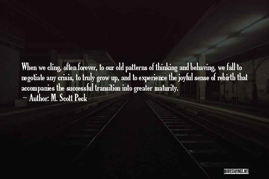 Experience And Maturity Quotes By M. Scott Peck