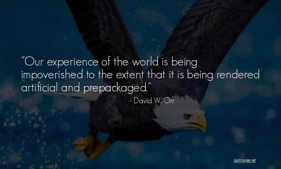 Experience And Nature Quotes By David W. Orr Experience And Nature Quotes By David W. Orr