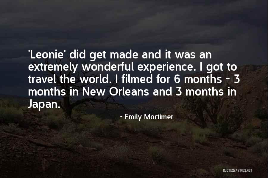 Experience And Travel Quotes By Emily Mortimer