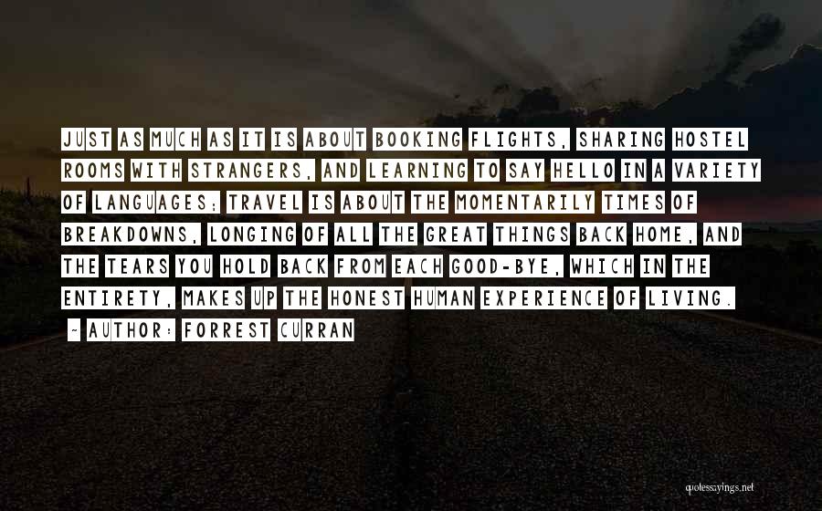 Experience And Travel Quotes By Forrest Curran