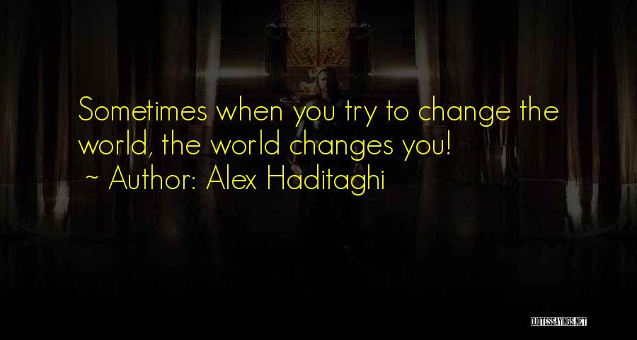 Experience Changes You Quotes By Alex Haditaghi