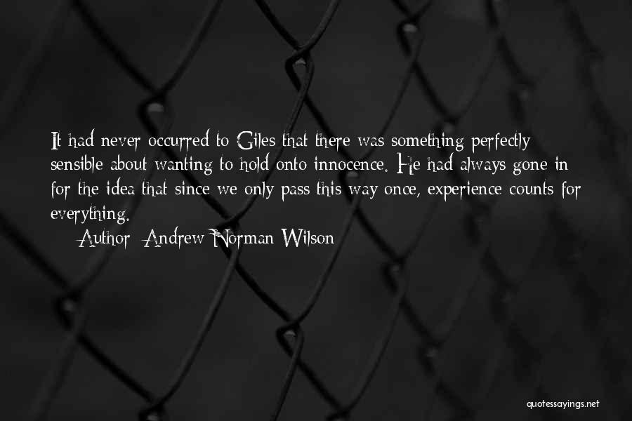 Experience Counts Quotes By Andrew Norman Wilson