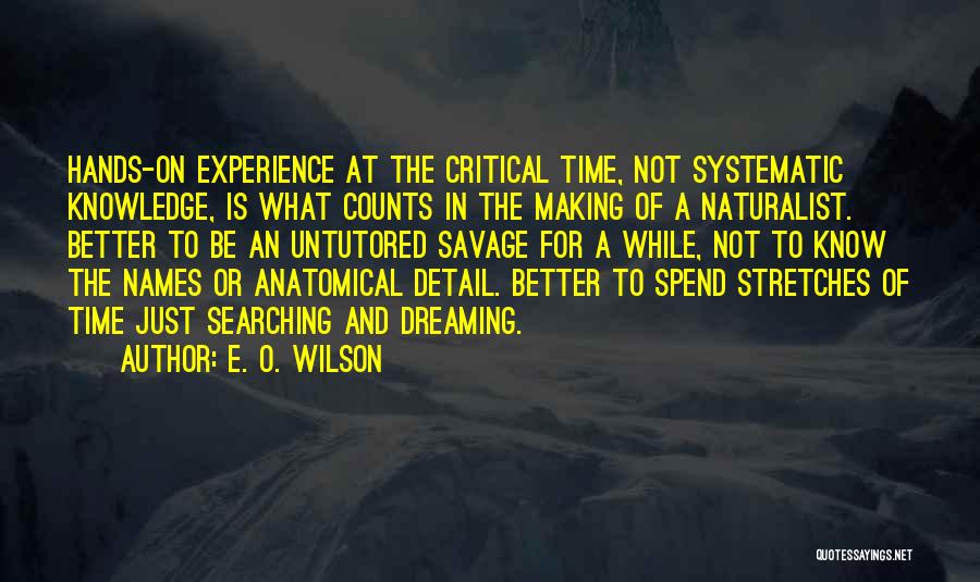 Experience Counts Quotes By E. O. Wilson