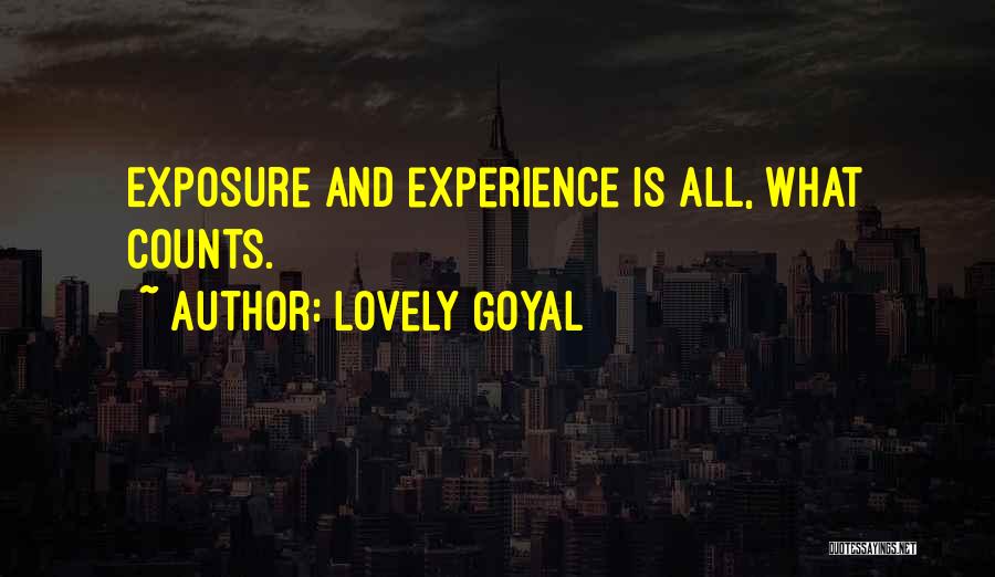 Experience Counts Quotes By Lovely Goyal