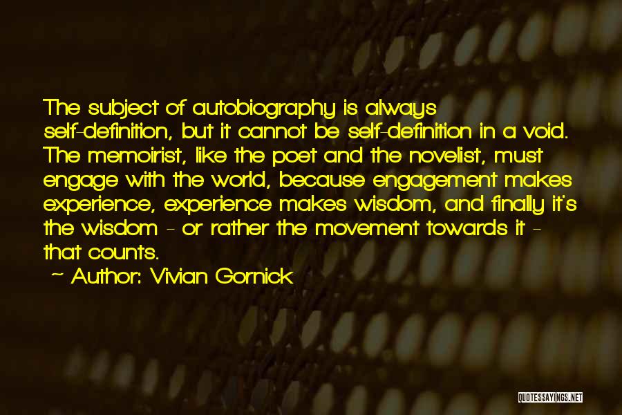 Experience Counts Quotes By Vivian Gornick