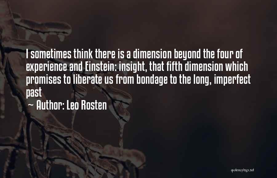 Experience From Past Quotes By Leo Rosten