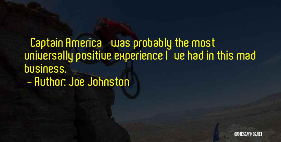 Experience In Business Quotes By Joe Johnston