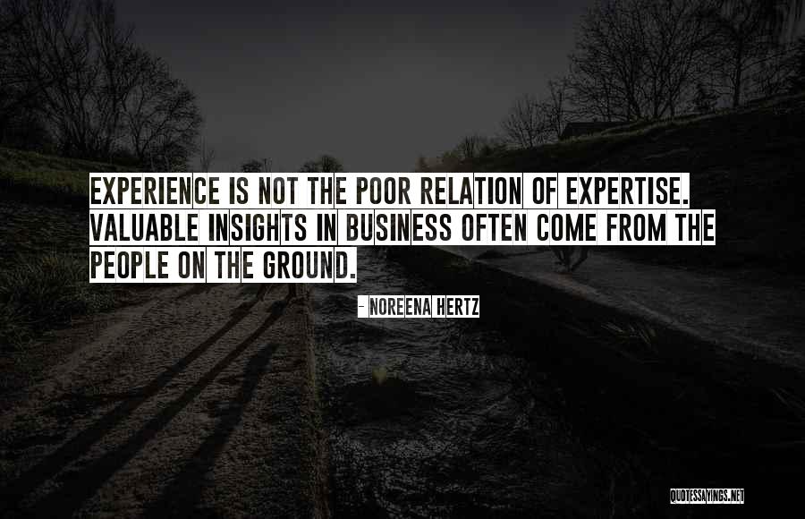 Experience In Business Quotes By Noreena Hertz