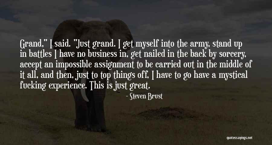 Experience In Business Quotes By Steven Brust