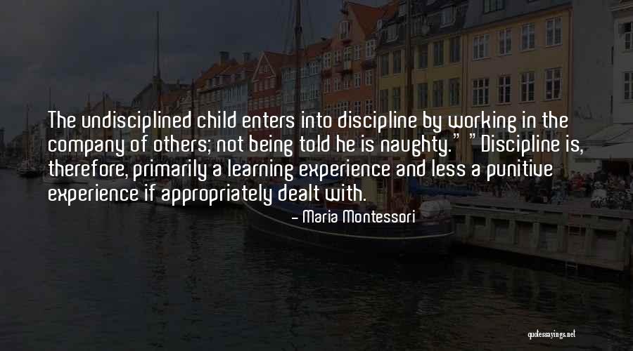 Experience In Learning Quotes By Maria Montessori Experience In Learning Quotes By Maria Montessori