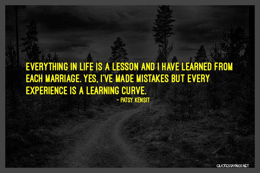 Experience In Learning Quotes By Patsy Kensit Experience In Learning Quotes By Patsy Kensit