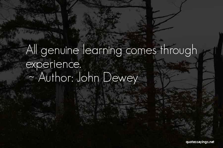 Experience Learning Quotes By John Dewey
