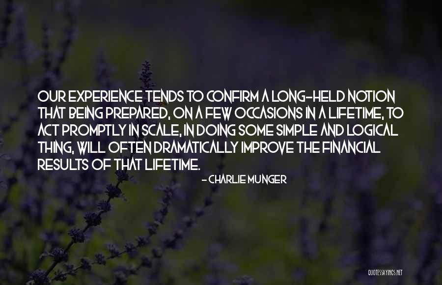 Experience Of A Lifetime Quotes By Charlie Munger