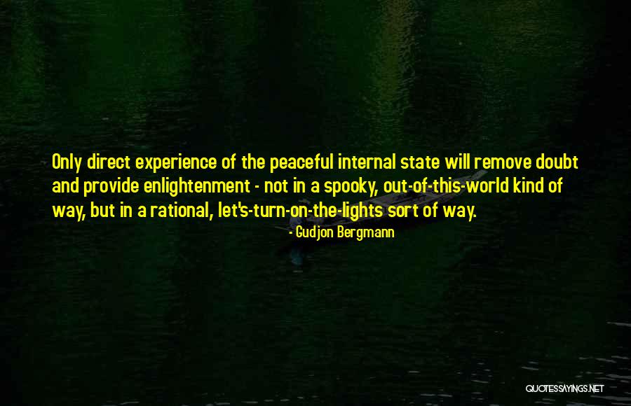 Experience Of Enlightenment Quotes By Gudjon Bergmann Experience Of Enlightenment Quotes By Gudjon Bergmann