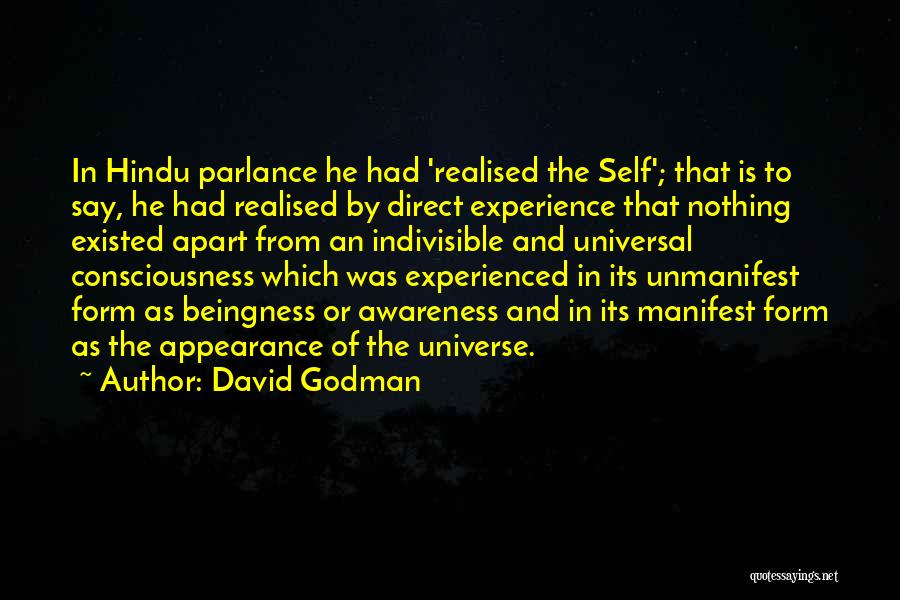 Experience Or Experienced Quotes By David Godman