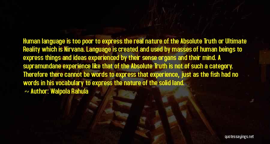 Experience Or Experienced Quotes By Walpola Rahula