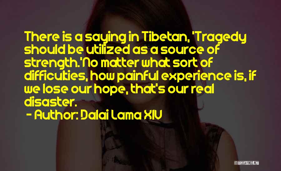 Experience Strength And Hope Quotes By Dalai Lama XIV