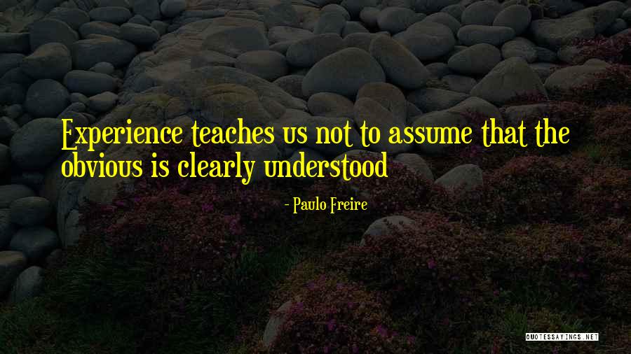 Experience Teaches Quotes By Paulo Freire Experience Teaches Quotes By Paulo Freire