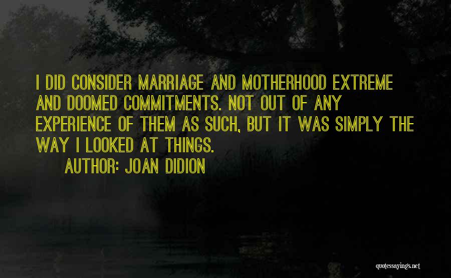 Experience The Things Quotes By Joan Didion