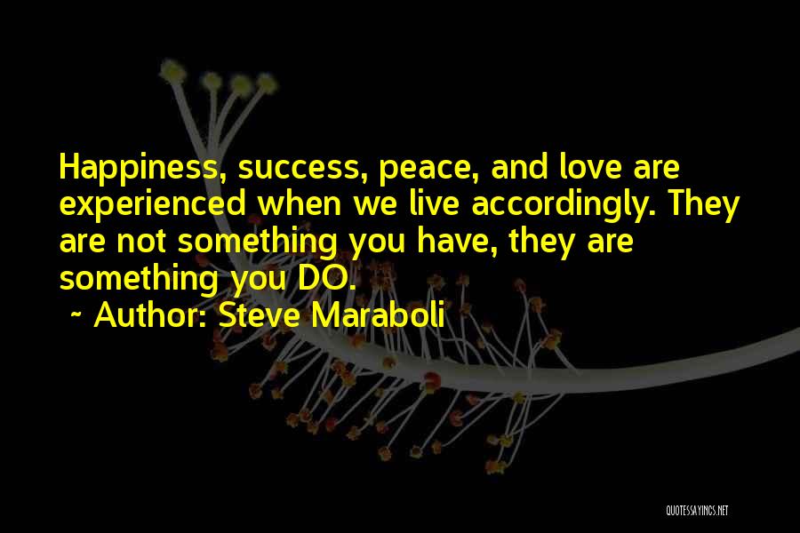 Experienced Love Quotes By Steve Maraboli