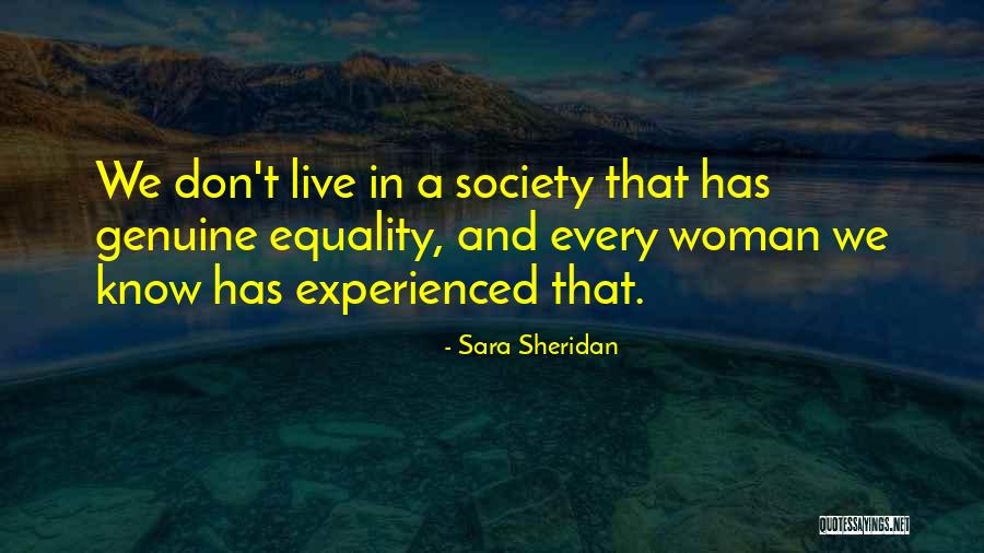 Experienced Woman Quotes By Sara Sheridan