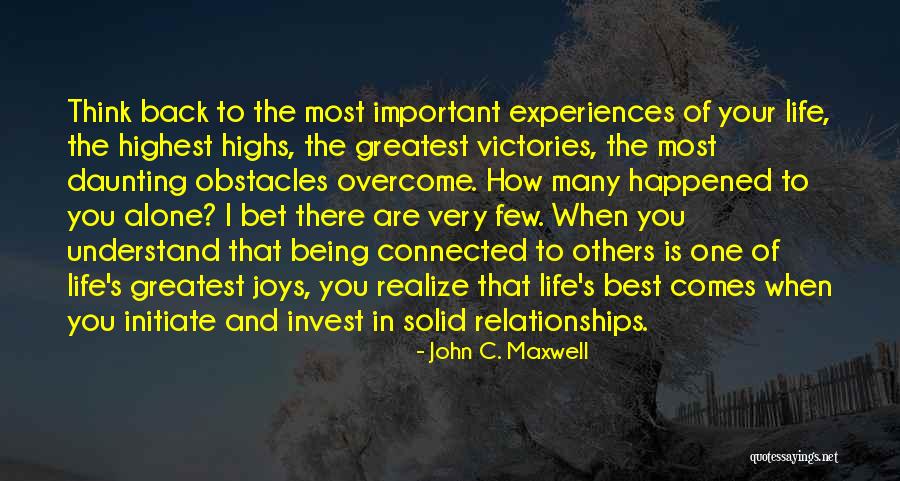 Experiences In Life Quotes By John C. Maxwell