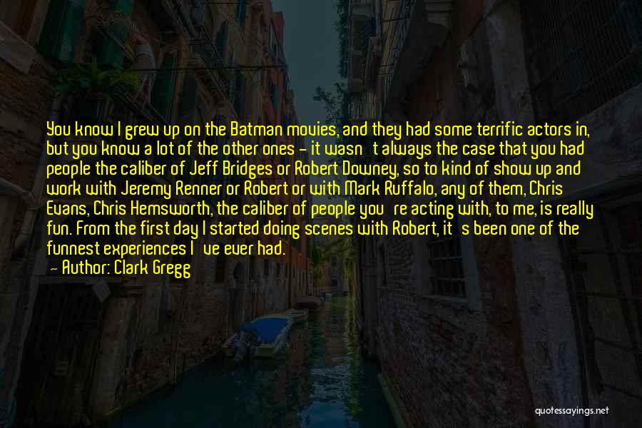 Experiences In Work Quotes By Clark Gregg